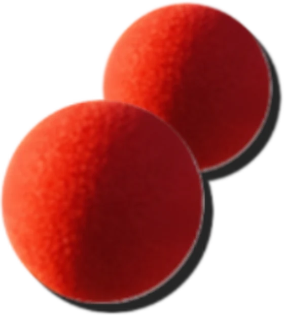 Red sponge balls
