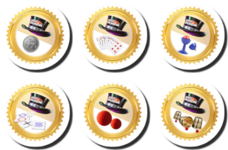Four earned achievement stickers